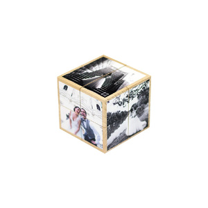 Gỗ Tùy Chỉnh Ảnh Cube Ảnh Prisma Sáng Tạo 10 Năm Kỷ Niệm Quà Tặng, Bằng Gỗ Và Cá Nhân - Product Image 1