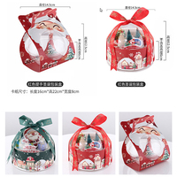 Boîte ronde en plastique transparente pour boulanger, boîte à gâteau, dessert, glace, coffret pour joyeux noël, vente en gros, 9 pièces