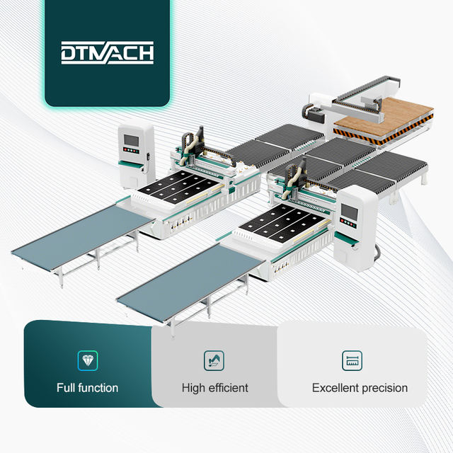 Full Automatic CNC Nesting Machine Production Line with Smart Labeling and Auto Loading Unloading System for Kitchen Cabinet