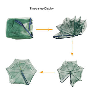 Grossiste d'usine 6-16 trous WHYY Nylon pliable Portable lancer à la main cage de pêche - Product Image 4