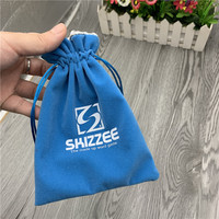 Pochette à cordon en velours de haute qualité avec pochette de rangement en velours bleu doublé de satin pour jouet de carte de jeu pochette à poussière en velours pour Lego