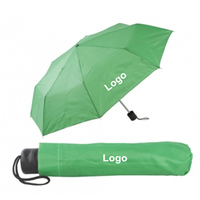 Parapluie LS à un dollar, personnalisé, publicitaire, de poche, pliable en 3, vente en gros, populaire, tube en fer, manuel, avec logo