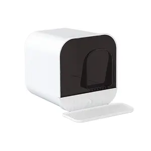 Little Guy-puerta completamente cerrada para gatos, Cajón Grande con esterilla de arena y caja de arena para gatos, lavabo de inodoro, caja de arena para gatos