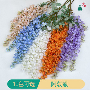 Wisteria Blossom <b>Silk</b> <b>Flowers</b> Mixed Colors Home Decor Wedding Artificial <b>Flowers</b> Reusable Modern Style - Product Image 1