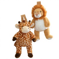 Sac à dos animal de simulation, modèle lion de dessin animé, sac à dos personnalisé girafe agneau, vente en gros directe usine