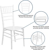 Chaise Chiavari en résine plastique blanche la plus populaire pour événements, banquets, mariages, hôtels et réceptions à Dubaï, vente en gros