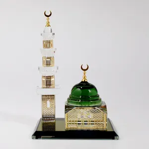 Cristallo di Vetro Makka Mecca Hajr Easwad Islamico Per La Casa regalo MH-G0458