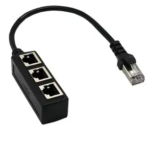 China Dongguan LAN Ethernet manufacture RJ45 Male to 3 x Female LAN Ethernet Splitter Adapter Cable