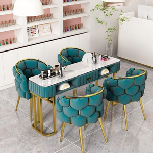 ชุดโต๊ะและเก้าอี้ทำเล็บสแตนเลสสตีลสไตล์โมเดิร์นหรูหราพร้อม<span class=keywords><strong>เครื่อง</strong></span><span class=keywords><strong>ดูด</strong></span><span class=keywords><strong>ฝุ่น</strong></span>  แบบประหยัด  โต๊ะทำเล็บเดี่ยวและคู่ - Product Image 5