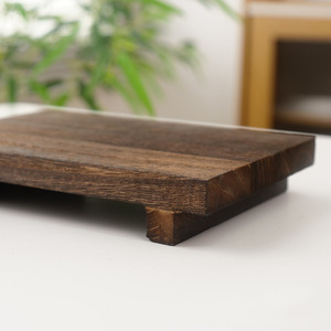 Wooden Soap Tray Solid Wood Rectangular Base <b>Stand</b> Minimalist Design For Console Table - Product Image 2