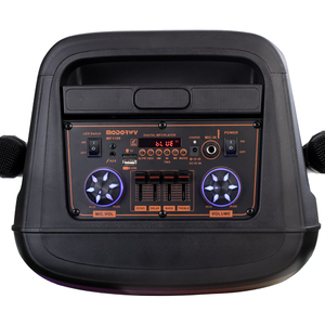 <span class=keywords><strong>2</strong></span> 개의 마이크가있는 트롤리 스피커 12 인치 중형 리모컨 디지털 MP3 플레이어 TWS 노래방 무선 스피커 - Product Image 3