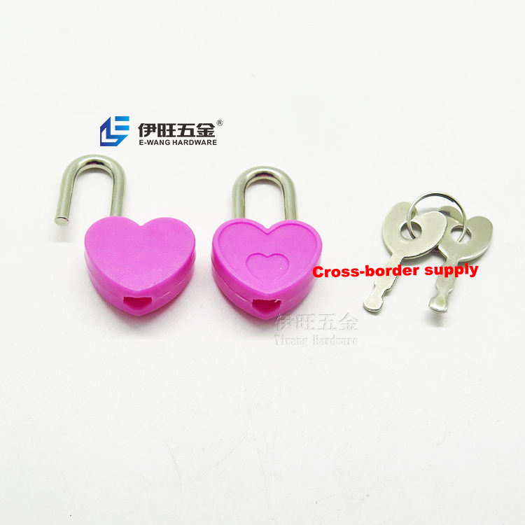 Сердце замок красочные замок пластиковые любовь замок мини в форме сердца замок