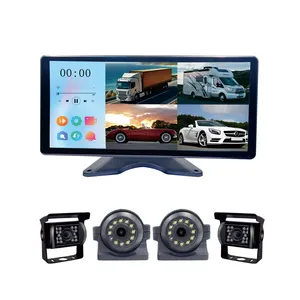 10.36 pollici split HD IPS monitor con rilevamento del movimento di visione notturna a prova di acqua all'interno del sistema di dash telecamere per autobus