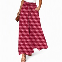 Nouveau pantalon décontracté taille haute coupe skinny confortable et simple à jambes larges pour femme – Marchés transfrontaliers Europe-Amérique