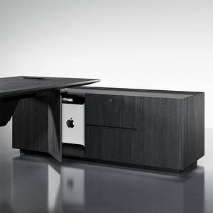 モダンなエグゼクティブオフィスデスクコンバーチブルモジュラー木 + 金属ワークステーションオプションカラー - Product Image 3