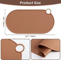 Tapis de maquillage en silicone, tapis protecteur de coiffeuse résistant à la chaleur, grand tapis antidérapant pour fer à boucler, tapis pour outils chauffants, tapis de coiffeuse