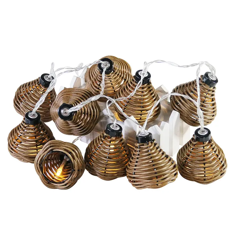 Rattan lanterna per festa di natale decorazione di nozze per recinzione cortile tavolino decorazione IP44