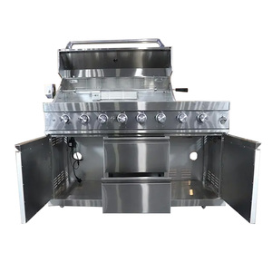 Horno de Gas Multifuncional con Asador, Estufa para Camping y Fiestas, Barbacoa de Acero Inoxidable con Múltiples Quemadores a Gas y Carbón AY-HNS-B8 - Product Image 3