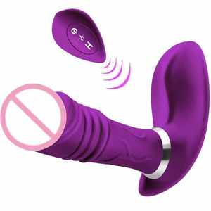 Vibrateur féminin en silicone, simulation de pénis télescopique, télécommande sans fil, masturbateur électrique portable, jouets sexuels pour femmes, USB - Product Image 3
