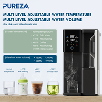 Sistema de Ósmosis Inversa de Sobremesa con Agua Fría y Caliente, Filtro de Agua por Ósmosis Inversa, Relación de Drenaje Puro 3:1, Filtración de 5 Etapas