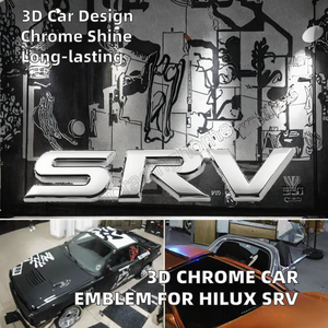 Emblema de Coche Personalizado en ABS Cromado, Accesorios Exteriores para Coche, Placa con Nombre <span class=keywords><strong>3D</strong></span>, Emblema, Calcomanía para <span class=keywords><strong>Hilux</strong></span> SRV - Product Image 2