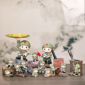 Figurines de Soldats en Résine, Lot Multi-Pièces, Décoration Créative pour la Maison, Cadeau d'Anniversaire pour le Salon - Product Image 1
