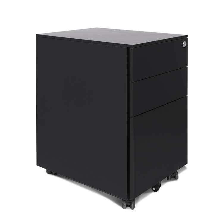 Factory Lockable 3 Drawer Metal Filling Cabinet with Wheels Office Metal Mobile Drawer Cabinet Mobile Pedestal Cabinet