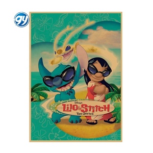 <span class=keywords><strong>Poster</strong></span> Anime Lilo & Stitch, Decorazione Murale Retrò in Carta Kraft per Cameretta Bambini e Dormitorio, Dipinto Decorativo Cartoon 635 - Product Image 1