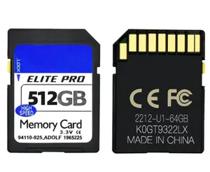 Tarjeta de memoria sd grande de 512GB, 64GB, Clase 10, U3, UHS-II