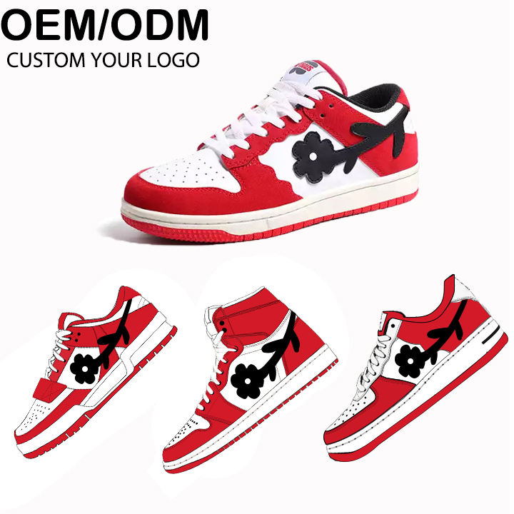 Customize Original Men Blank Shoe Manufacturers Basketball Custom Logo Sb Dunkes Shoe Men Low High Casual Sport Leather Sneakers 