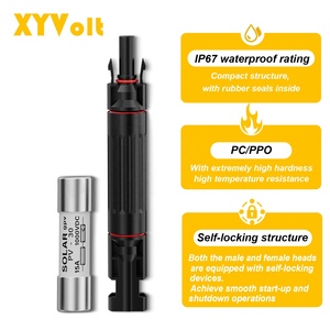 IP67 không thấm nước năng lượng mặt trời quang điện kết nối cung cấp điện 1000V trực tiếp-chèn Nam-Nữ cầu chì nối 10A/15A/20A/30A PC - Product Image 1