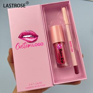 Waterdichte Crème Lipliner Lipgloss Combo Veganistische 2 In 1 Lip Kits Private Label Matte Lippenstift Lipliner Lipgloss Lipgloss Combo Set - Product Image 4