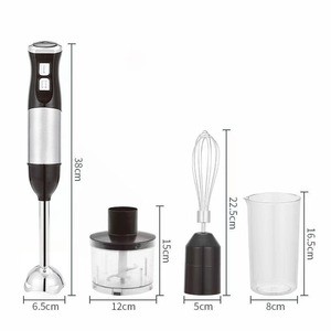 Procesador de alimentos portátil, licuadora de acero inoxidable 4 en 1, exprimidor eléctrico, máquina para hacer purés con batidor y accesorio picador - Product Image 3