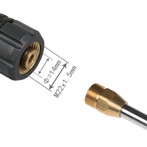 High Pressure Water Gun Extension <b>Rod</b> 4064mm Stainless Steel Barrel Copper Nozzle Manual Car Washer - Product Image 2