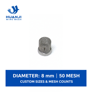 ฝาครอบกรองตาข่ายสแตนเลส 8 มม. 50 ตาข่าย สำหรับตะแกรงทางเข้าอุปกรณ์ขนาดเล็ก - Product Image 2