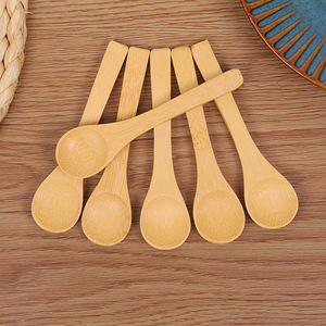 ช้อนไม้ไผ่แบบใช้แล้วทิ้งเป็นมิตรกับสิ่งแวดล้อมพร้อมโลโก้สั่งทำได้ (หลายขนาด) สำหรับน้ำผึ้ง/กาแฟ/น้ำมันมะพร้าว/ซุป-คุณภาพสูง - Product Image 3