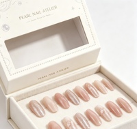Emballage cadeau magnétique de luxe personnalisé en carton pour faux ongles à presser, cosmétiques, présentation de marque de beauté, vente en gros