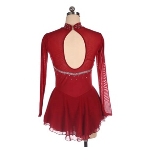 Filles Performance Wear Enfants Costumes De Danse Justaucorps Manches Longues Patinage Sur <span class=keywords><strong>Glace</strong></span> Ballet Dancewear Enfants Robes De Danse - Product Image 4