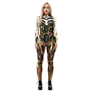 Disfraz de Robot Cosplay para Halloween, mono de armadura con máquina de impresión Digital 3D elástica ajustada para mujer - Product Image 2