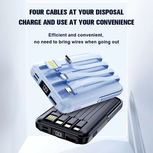 22.5W <span class=keywords><strong>ricarica</strong></span> rapida portatile 10000mAh <span class=keywords><strong>Wireless</strong></span> caricabatterie magnetico Power Bank cavi incorporati <span class=keywords><strong>con</strong></span> i telefoni - Product Image 3