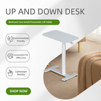 Bureau polyvalent pour les petits espaces avec mécanisme de levage pneumatique Bureau debout idéal ou table d'appoint compacte