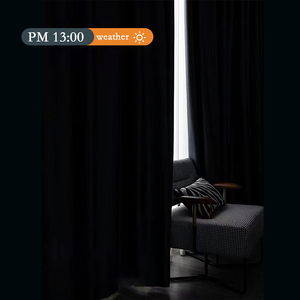 Modern Deluxe pus mavi 100% karartma termal yalıtımlı perdeler oturma odası ev yatak otel için - Product Image 3