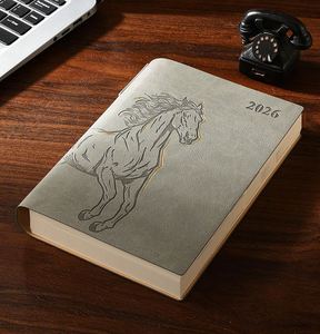 Exquisito Cuaderno de Negocios A5 con Tapa Dura de Cuero PU, Agenda 2026, Diario Personalizado con Páginas Gruesas y Cubierta Multicolor - Product Image 3