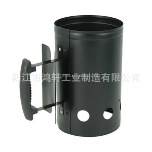 เตาจุดไฟโลหะสำหรับถ่าน ขนาด 17x17x27.5 ซม. พร้อมหูจับ สำหรับบาร์บีคิว แคมป์ปิ้ง และใช้งานกลางแจ้ง - Product Image 1