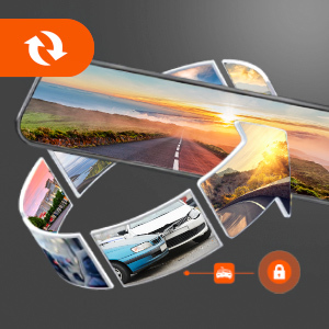 WOLFBOX G840S 4K 1080P Touch Screen Waterproof Mirror Dual Lens Gps Car <b>Dash</b> Cam - Product Image 5