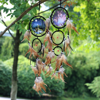 Große Großhandel handgemachte Boho hängende Feder Traum fänger für Auto Home Room Tür Wand kunst Party Dekor Ornament Handwerk DIY Kit
