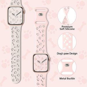 Cane traforato con zampa di cane impermeabile in Silicone personalizzato cinturino 3D carino con zampa di <span class=keywords><strong>gatto</strong></span> cinturino per apple Watch ultra IWatch serie 6 7 8 9 - Product Image 2