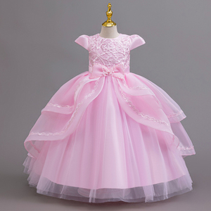 Vestido de noche de malla irregular para niñas, vestido de princesa para actuaciones de piano, disfraz de Navidad, disfraz de festival - Product Image 1