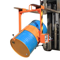 Chariot élévateur avec grue pour levage de fûts, équipement de manutention de fûts en acier et en plastique pour le chargement et le déchargement en entrepôt