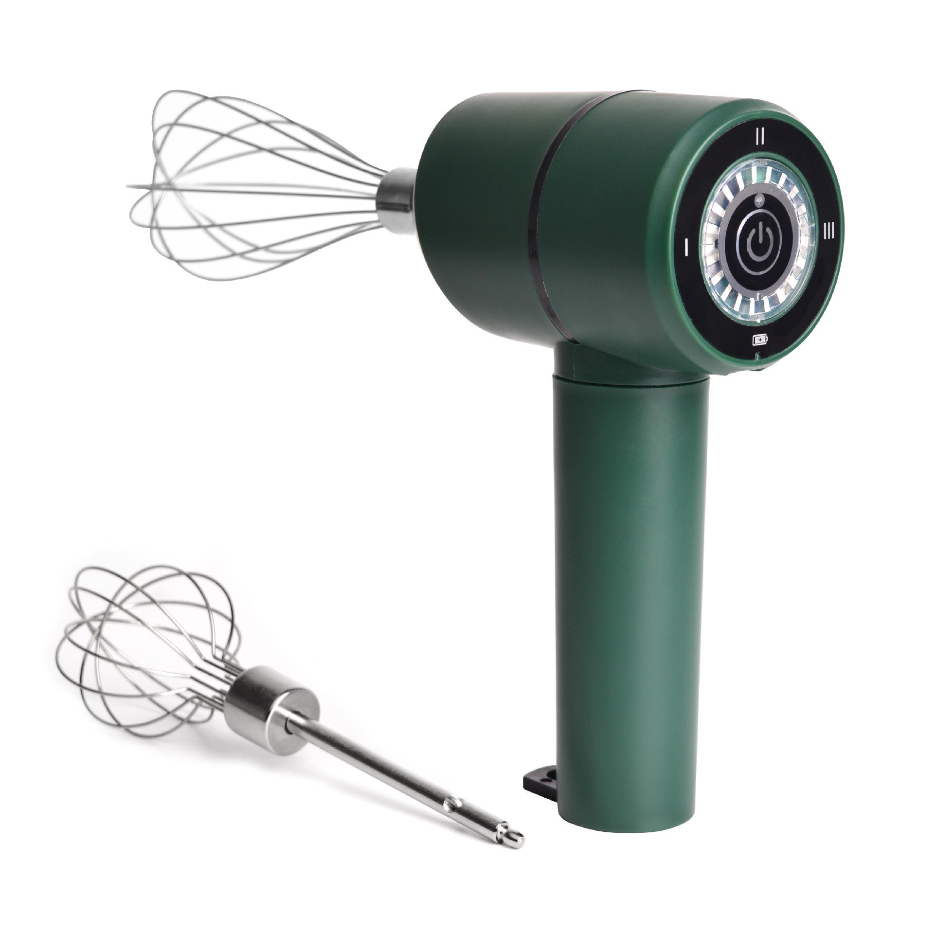 Varilla de agitación doble verde oscuro (con anillo de luz)